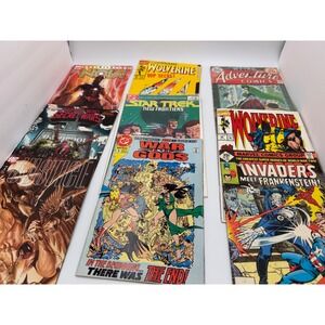 Marvel DC Comic Book Lot Wolverine Deadpool Nova Star Trek 8 Books